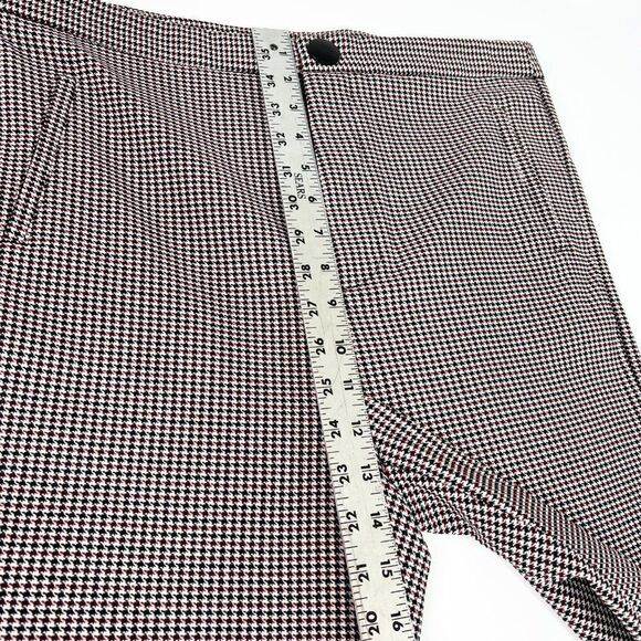 Zara Womens Multicolor Houndstooth Pockets Straight Leg Dress Pants Size XL New - Picture 9 of 10